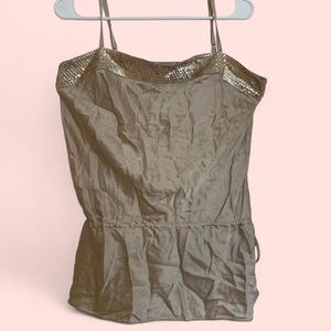 Express Women's Gold and Silver Vest